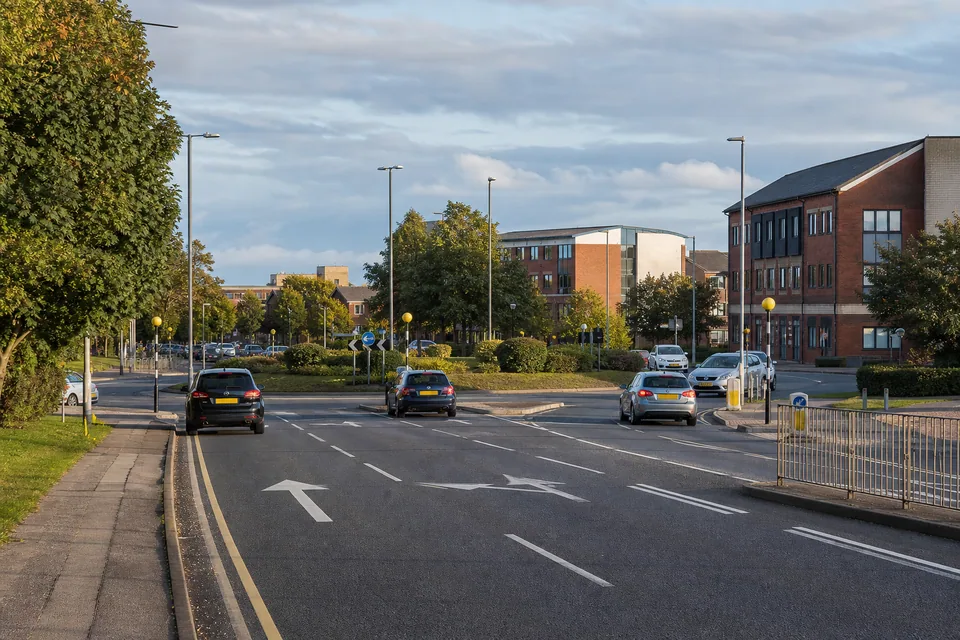 Street scene representing driving lessons in Warrington